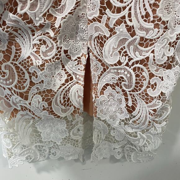 O.P.T Women's Lace Dress Knee Length Fitted Tank NEW Small Cocktail Lined - Picture 9 of 10